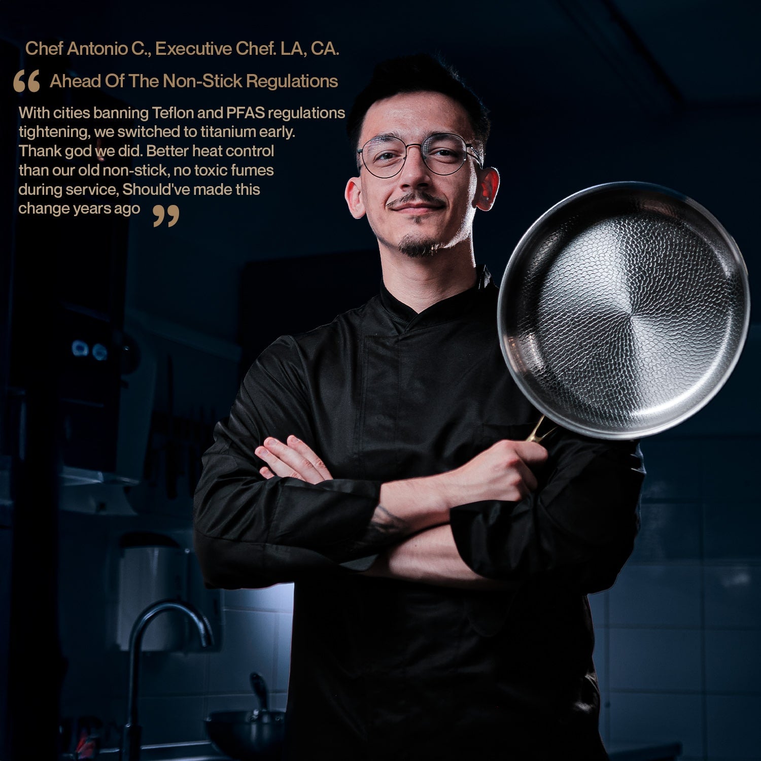 Chef Antonio Using TAIMA Titanium Cookware 